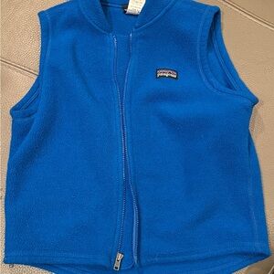 4T Patagonia Vibrant Blue Fleece vest toddler boys